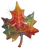30" Glitter Fall Leaf Holographic Foil Balloon (P19)