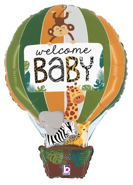 24" animales de la selva bienvenido bebé