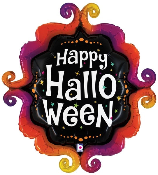 Globo de aluminio con marco de fantasía de Halloween de 36" (P15)