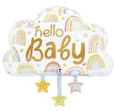 28" Hello Baby Cloud Foil Balloon