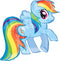 Globo de aluminio My Little Pony Rainbow Dash de 28"