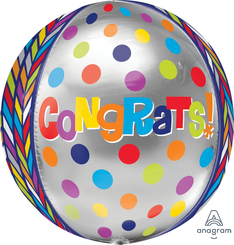 Felicitaciones geométricas Dotty Orbz de 16" | 1 unidad