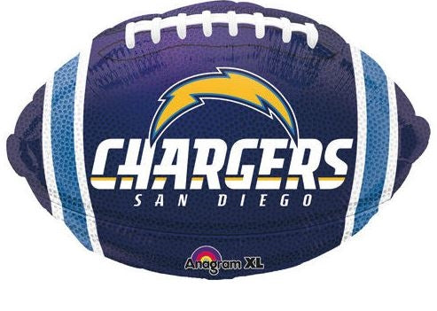 17" San Diego Chargers Football Foil Balloon | Buy 5 Or More Save 20%