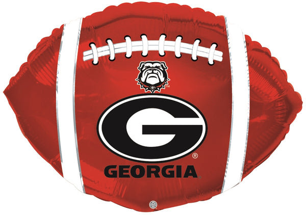 Globo metalizado de fútbol americano universitario Georgia Bulldogs de 21" (D)
