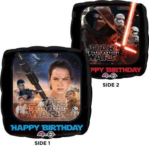 Globo de aluminio de cumpleaños de Star Wars Force Awakens de 18" | Compra 5 o más y ahorra un 20 %