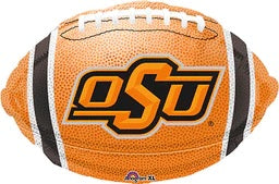 Globo de aluminio de fútbol americano de la Universidad Estatal de Oklahoma de 17" (D) | Compre 5 o más y ahorre un 20 %
