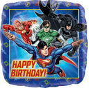 18" Justice League Happy Birthday Foil Balloon | Buy 5 Or More Save 20%