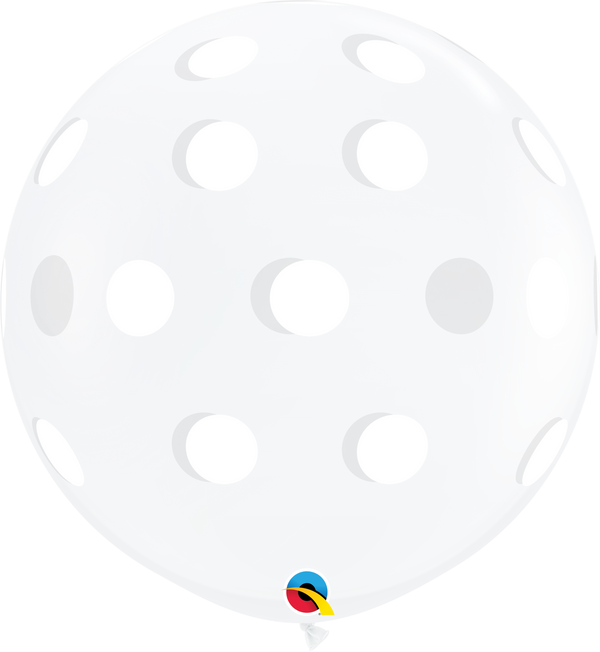 Globo de látex redondo con lunares grandes de 36 pulgadas | 2 unidades
