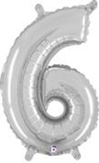 7" | 14" | 34" | 40" Silver Number Balloons- Numbers 0-9 | 3 Sizes Available