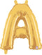 7" | 14"| 40" Gold Letter Foil Balloon - Megaloons Letters A -Z | 3 Sizes Available