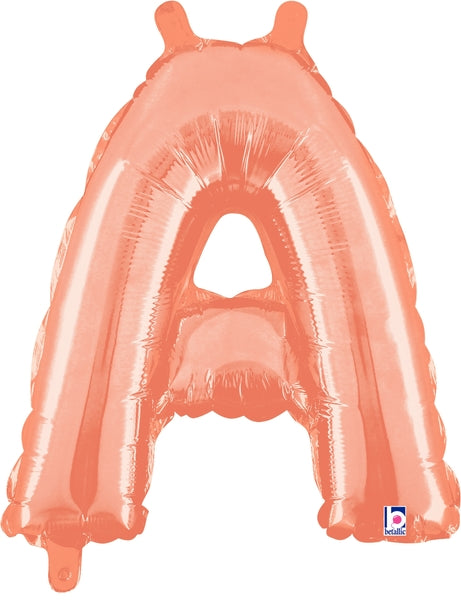 14" | 34" Betallic Rose Gold Letter Balloons - Megaloons | 2 Sizes Available - Letters A-Z