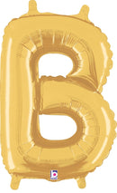 7" | 14"| 40" Gold Letter Foil Balloon - Megaloons Letters A -Z | 3 Sizes Available