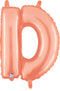 Globos con letras de oro rosa de 14" | 40" - Megaloons | 2 Tamaños Disponibles - Letras AZ 