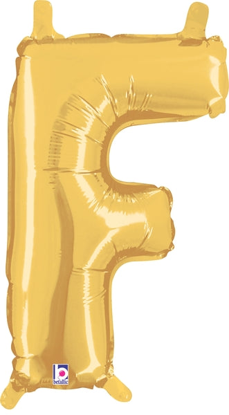 7" | 14"| 40" Gold Letter Foil Balloon - Megaloons Letters A -Z | 3 Sizes Available