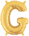 7" | 14"| 40" Gold Letter Foil Balloon - Megaloons Letters A -Z | 3 Sizes Available