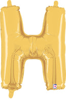 7" | 14"| 40" Gold Letter Foil Balloon - Megaloons Letters A -Z | 3 Sizes Available