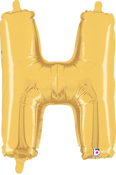 7" | 14"| 40" Gold Letter Foil Balloon - Megaloons Letters A -Z | 3 Sizes Available