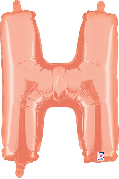 14" | 34" Betallic Rose Gold Letter Balloons - Megaloons | 2 Sizes Available - Letters A-Z