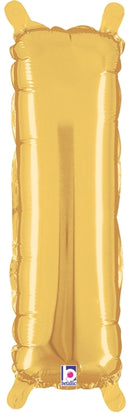 7" | 14"| 40" Gold Letter Foil Balloon - Megaloons Letters A -Z | 3 Sizes Available