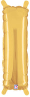 7" | 14"| 40" Gold Letter Foil Balloon - Megaloons Letters A -Z | 3 Sizes Available