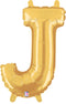 7" | 14"| 40" Gold Letter Foil Balloon - Megaloons Letters A -Z | 3 Sizes Available