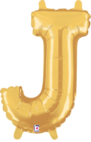7" | 14"| 40" Gold Letter Foil Balloon - Megaloons Letters A -Z | 3 Sizes Available