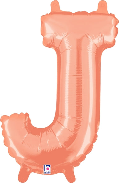 14" | 34" Betallic Rose Gold Letter Balloons - Megaloons | 2 Sizes Available - Letters A-Z