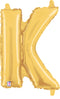 7" | 14"| 40" Gold Letter Foil Balloon - Megaloons Letters A -Z | 3 Sizes Available