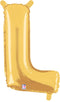 7" | 14"| 40" Gold Letter Foil Balloon - Megaloons Letters A -Z | 3 Sizes Available