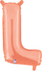 Globos con letras de oro rosa de 14" | 40" - Megaloons | 2 Tamaños Disponibles - Letras AZ 