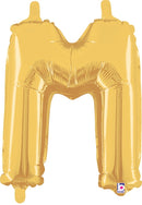 7" | 14"| 40" Gold Letter Foil Balloon - Megaloons Letters A -Z | 3 Sizes Available