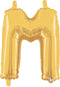 7" | 14"| 40" Gold Letter Foil Balloon - Megaloons Letters A -Z | 3 Sizes Available