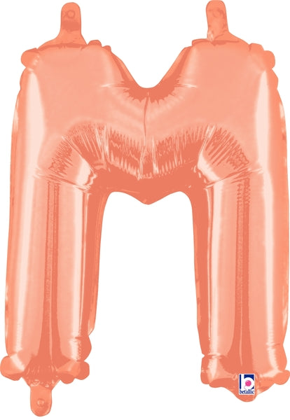 14" | 34" Betallic Rose Gold Letter Balloons - Megaloons | 2 Sizes Available - Letters A-Z