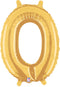 7" | 14"| 40" Gold Letter Foil Balloon - Megaloons Letters A -Z | 3 Sizes Available