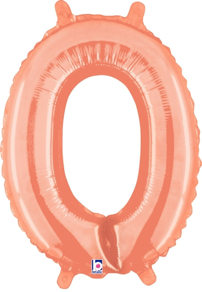 14" | 34" Betallic Rose Gold Letter Balloons - Megaloons | 2 Sizes Available - Letters A-Z