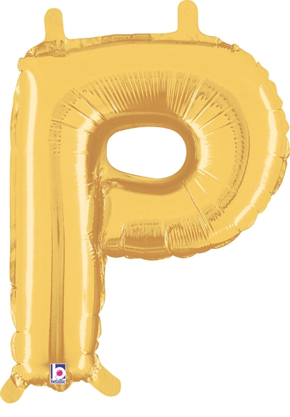7" | 14"| 40" Gold Letter Foil Balloon - Megaloons Letters A -Z | 3 Sizes Available