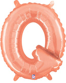 Globos con letras de oro rosa de 14" | 40" - Megaloons | 2 Tamaños Disponibles - Letras AZ 