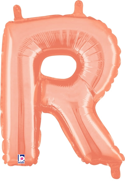 14" | 34" Betallic Rose Gold Letter Balloons - Megaloons | 2 Sizes Available - Letters A-Z