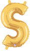 7" | 14"| 40" Gold Letter Foil Balloon - Megaloons Letters A -Z | 3 Sizes Available