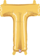 7" | 14"| 40" Gold Letter Foil Balloon - Megaloons Letters A -Z | 3 Sizes Available