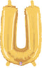 7" | 14"| 40" Gold Letter Foil Balloon - Megaloons Letters A -Z | 3 Sizes Available