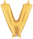 7" | 14"| 40" Gold Letter Foil Balloon - Megaloons Letters A -Z | 3 Sizes Available