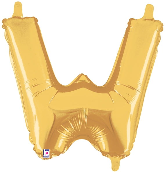 7" | 14"| 40" Gold Letter Foil Balloon - Megaloons Letters A -Z | 3 Sizes Available