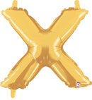 7" | 14"| 40" Gold Letter Foil Balloon - Megaloons Letters A -Z | 3 Sizes Available