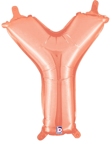 14" | 34" Betallic Rose Gold Letter Balloons - Megaloons | 2 Sizes Available - Letters A-Z