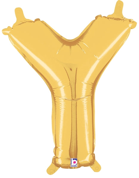 7" | 14"| 40" Gold Letter Foil Balloon - Megaloons Letters A -Z | 3 Sizes Available