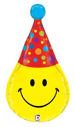 33" Dimensionals Smiley Party Hat