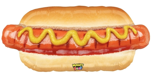 34" Betallic Mighty Hotdog Foil Balloon (P12) | Looks So Real!