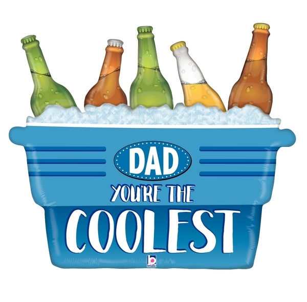 27" Coolest Dad Cooler Foil Balloon (WSL) | Clearance - While Supplies Last!
