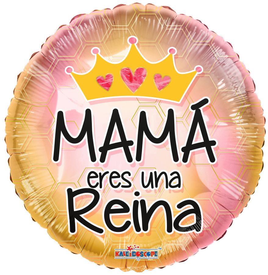 18" Mama Eres Una Reina Foil Balloon (P10) | Buy 5 Or More Save 20%